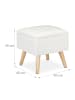 relaxdays Hocker in Weiß - (B)40 x (H)40 x (T)40 cm