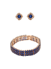 faina Women Jewelry Set in rose gold navy