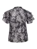 KAFFE curve Kurzarm-Bluse KClectra Regular fit in Black/Turtledove paisley