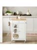 SoBuy Küchenwagen in Natur und Weiß - (B)68 x (H)86 x (T)40cm