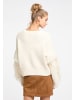 IZIA Damen Strickpullover in Wollweiss