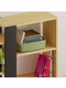 CALICOSY Bücherregal AXEL in Helle Eiche / Grau - (W) 80  x (H) 152  x (L) 29.5  cm
