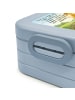Mr. & Mrs. Panda Snackbox Fuchs Lieferung Pommes Design mit Spruch in Blau Pastell
