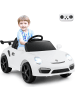 COSTWAY Kinder Elektroauto Porsche 12V ab 3 Jahren in Weiß