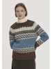 Hessnatur Hessnatur Stick Pullover Relaxed aus Alpaka und Bio-Baumwolle in kristallblau