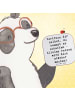 Mr. & Mrs. Panda Tischuntersetzer Spruch Alleine Reisen unterneh... in Weiß