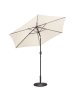 Beliani Marktschirm VARESE in Beige/Grau - (W) 266 x (H) 238 x (L) 266 cm