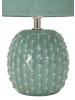 Mauro Ferretti Türkisfarbene Keramik-Nachttischlampe Ø 14x27 cm