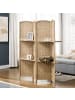 HOMCOM Raumteiler-160 x 1,6 x 170 cm-Naturholz-Optik