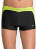 BECO the world of aquasports Kasten-Badehose Square Leg Badehose "Side Flash" in neongelb-schwarz