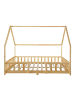en.casa Kinderbett Sisimiut in Beige (L)200cm (B)120cm