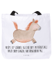 Mr. & Mrs. Panda Shopper Tasche Pferd Springen mit Spruch in Weiß