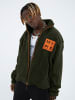 COFI 1453 Fleecejacke Money Oversize in Dunkelgrün