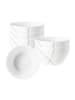Seltmann Weiden 6er Set Müslischalen Trio Highline ø 15 cm in weiß-grau