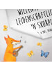 Mr. & Mrs. Panda Kinderhandtuch Sternzeichen Skorpion mit Spruch in Weiß