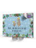 Mr. & Mrs. Panda adventskalender kerzen Bären mit Hut mit Spruch in Eisblau
