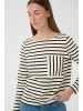InWear Langarm DELLAIW Gerade Passform in WHISPER WHITE / BLACK STRIPE