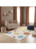 KADIMA DESIGN Teppich Kinder Planetenwelt Polyamid rutschfest Kinderzimmer