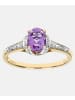 Diamant L'éternel Ring aus 375 Gelbgold mit Diamant mit Amethyst