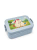 Mr. & Mrs. Panda Snackbox Einhorn Mitteilung Design ohne Spruch in Blau Pastell