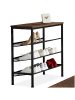 tectake Schuhregal Wolverhampton 75,5 x 30,5 x 69,5 cm, Industrial Holz dunkel, rustikal