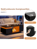 ABRIHOME LED-Couchtisch in Schwarz 100x50x36 cm mit App Steuerung