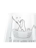 Mr. & Mrs. Panda Graviertes Windlicht Pinguin Angelboot mit Spruch in Transparent