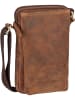 Greenburry Umhängetasche Vintage 1553 Mobile Shoulderbag in Sattelbraun