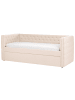 Beliani Kinderbett GASSIN in Beige - (W) 100 x (H) 88 x (L) 231 cm