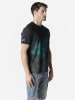 KOROSHI Crew cotton all over t-shirt in Schwarz