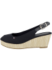 Tommy Hilfiger Keilsandale Iconic Elba Sling Back Wedge in dunkelblau