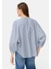 Camel Active Bluse aus reiner Baumwolle in Blau gestreift