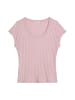 Pointelle-T-Shirt slim in Mild Rose