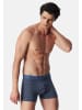 Schiesser Retro Short / Pant 95/5 Cotton in Dunkelblau / hellblau