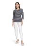 Betty Barclay Basic Shirt mit Rundhalsausschnitt in Dunkelblau/Weiß
