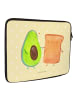 Mr. & Mrs. Panda Notebook Tasche Avocado Toast ohne Spruch in Gelb Pastell