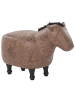Beliani Tierhocker HORSE in Braun - (W) 33 x (H) 50 x (L) 64 cm