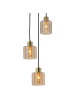home24 home24 3-flammige Pendelleuchte aus Metall und Glas im modernen Stil in Gold