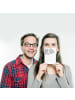 Mr. & Mrs. Panda Postkarte Alice: "Wie lange ist... mit Spruch in Weiß