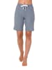 NORMANN Pyjama Bermuda kurze Hose gestreift Mix & Match in Blau