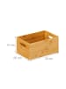 relaxdays 4 x Aufbewahrungskiste in Natur - (B)30 x (H)14 x (T)20 cm