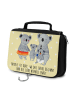 Mr. & Mrs. Panda Toilettentasche Koala Familie mit Spruch in Gelb Pastell