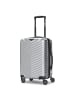 Redolz Essentials 18 4 Rollen Kabinentrolley 55 cm mit Dehnfalte in Metallic-Silver Shiny