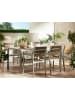 Beliani 7-tlg Gartentisch Set VERNIO in Braun/Silber