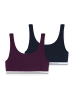 Schiesser Bustier 95/5 Organic Cotton in nachtblau, beere