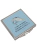 Mr. & Mrs. Panda Schminkspiegel Narwal mit Spruch in Blau Pastell
