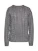 MO Herren Strick Pullover in Grau Melange