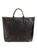 DuDu Halmahera Shopper Tasche Leder 40 cm black rose