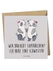 Mr. & Mrs. Panda Briefkarte Liebe Schwester mit Spruch in Grau Pastell