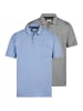Redmond Poloshirt Basic in Blau / grau